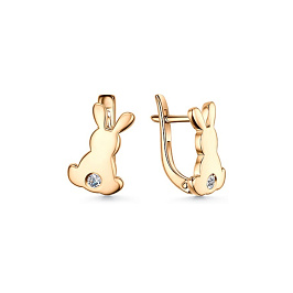 Серьги из розового золота