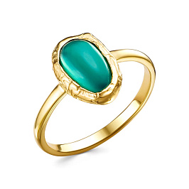 Кольцо из серебра с агатами 0,28 ct