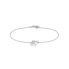 Браслет из белого золота с бриллиантом 0,021 ct