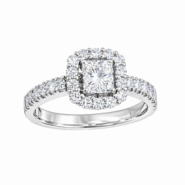 Кольцо из белого золота с бриллиантами 0,5 ct