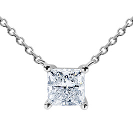 Колье DANAYA  из белого золота с бриллиантом 0,5 ct