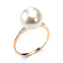 Кольцо из желтого золота с жемчугом