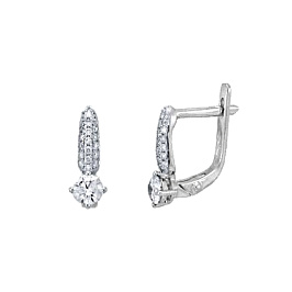 Серьги из белого золота с бриллиантами 0,827 ct