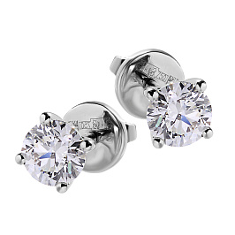 Серьги DANAYA  из белого золота с бриллиантами 2 ct