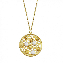 Колье из золота с агатами