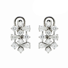 Серьги из белого золота с бриллиантами