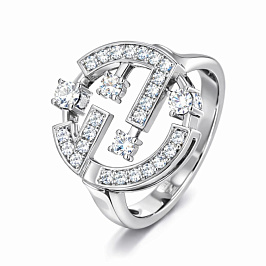 Кольцо из белого золота