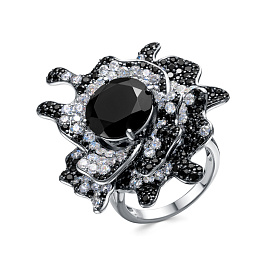 Кольцо из серебра с цирконом