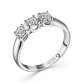 Кольцо ALROSA  из белого золота