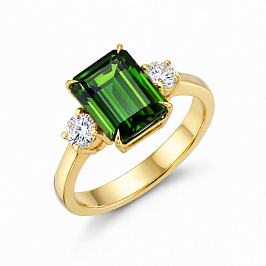 Кольцо DANAYA  из желтого золота с турмалином 3,8 ct