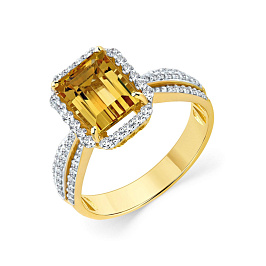 Кольцо из желтого золота 2,32 ct