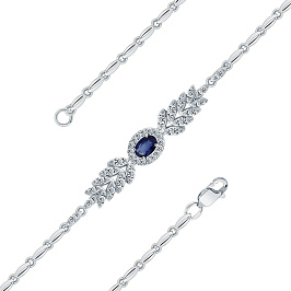 Браслет из белого золота с сапфиром 0,545 ct