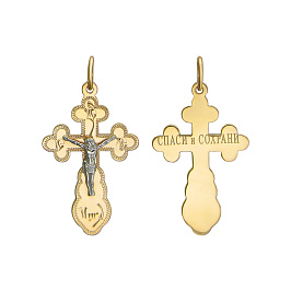 Крест из белого золота