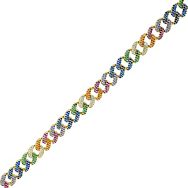 Колье из серебра с фианитами