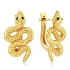 Серьги золотые змея
