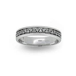 Кольцо из белого золота с бриллиантами