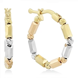 Серьги кольца из золота