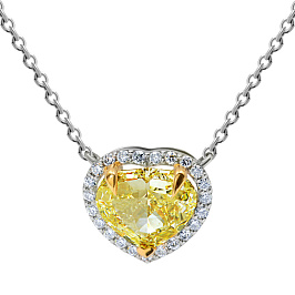 Колье DANAYA  из белого золота с бриллиантами 2 ct