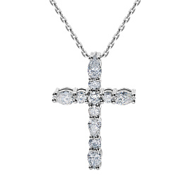 Крест из белого золота