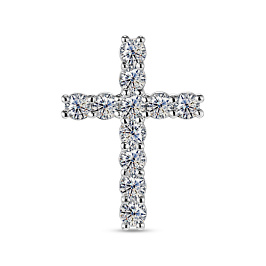 Крест ALROSA  из белого золота