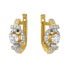 Серьги из желтого золота с бриллиантами 0,51 ct