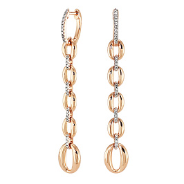 Серьги из розового золота