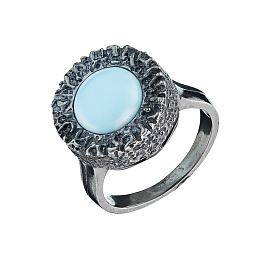 Кольцо из черного серебра