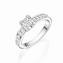 Кольцо из белого золота с бриллиантами 0,27 ct