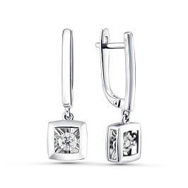 Серьги из белого золота