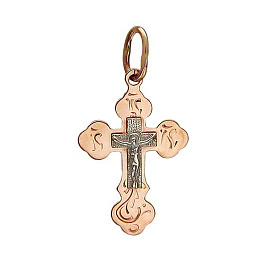 Крест из розового золота