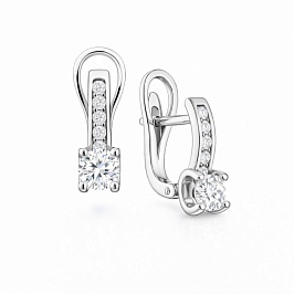 Серьги из белого золота с бриллиантами 0,56 ct