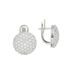 Серьги из белого золота с бриллиантами