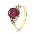 Кольцо из желтого золота с рубином 3,39 ct