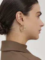 Серьги конго из золота