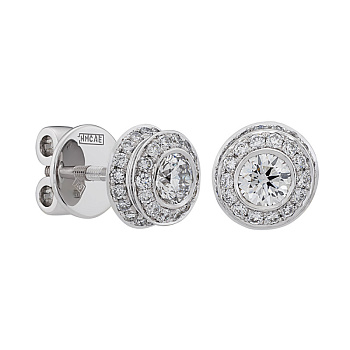 Серьги из белого золота с бриллиантами 0,466 ct